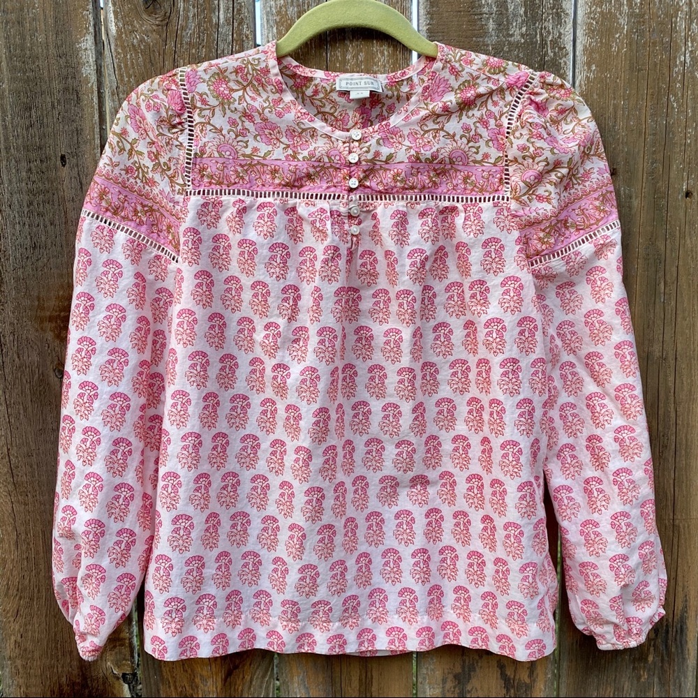 J. Crew/ Point Sur Liberty print blouse